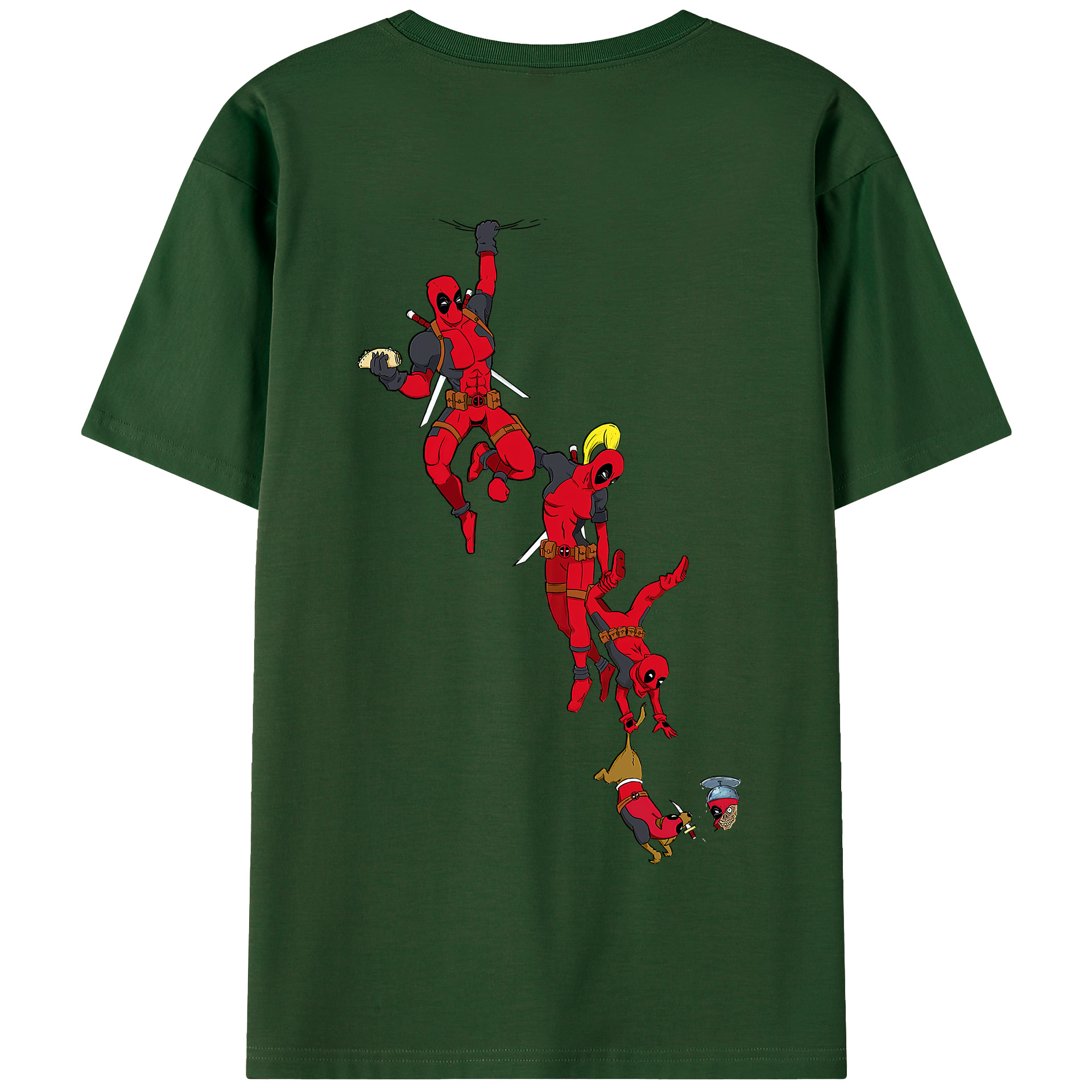 （画像用） Deadpool デッドプール 綿100％半袖Tシャツ（背面プリント）